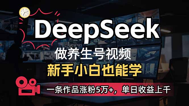 （14270期）小白用DeepSeek做养生号，一条作品涨粉5万+，单日收益上千-创客空间