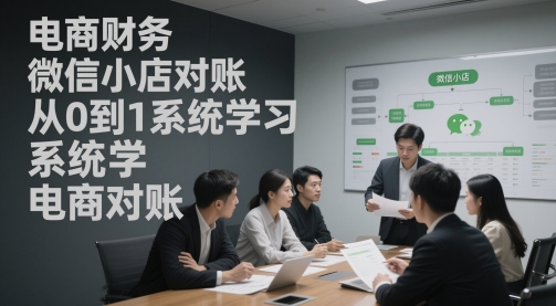 电商财务微信小店对账，从0到1系统学习电商对账-创客空间