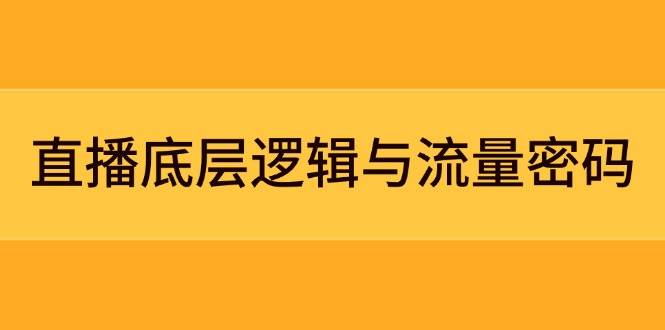 直播底层逻辑与流量密码：定位模型+案例拆解，急速流承接与数据优化全攻略-创客空间