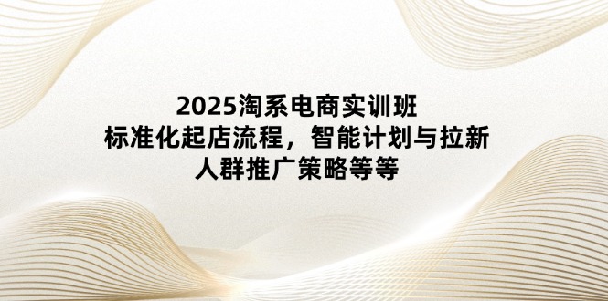 （14522期）2025淘系电商实训班：标准化起店流程，智能计划与拉新，人群推广策略等等-创客空间