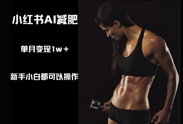 小红书AI减肥，新手小白都可以操作，单月变现1w+-创客空间
