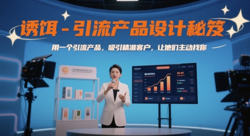 诱饵-引流产品设计秘笈，用一个引流产品，吸引精准客户，让他们主动找你-创客空间