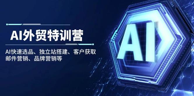 AI外贸特训营：AI快速选品、独立站搭建、客户获取、邮件营销、品牌营销等-创客空间