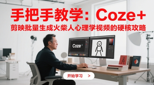 手把手教学：Coze + 剪映批量生成火柴人心理学视频的硬核攻略-创客空间