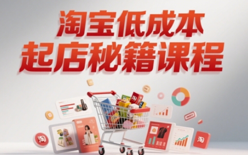 淘宝低成本起店系统课，助你快速起店，实现弯道超车-创客空间
