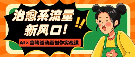治愈系流量新风口，AI+宫崎骏动画创作实战课，从0到1打造爆款视频-创客空间