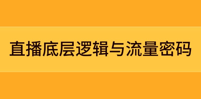 （14695期）直播底层逻辑与流量密码：定位模型+案例拆解，急速流承接与数据优化全攻略-创客空间