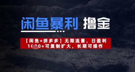 闲鱼暴利撸金无限流量，日盈利几张，可复制扩大，长期可操作-创客空间