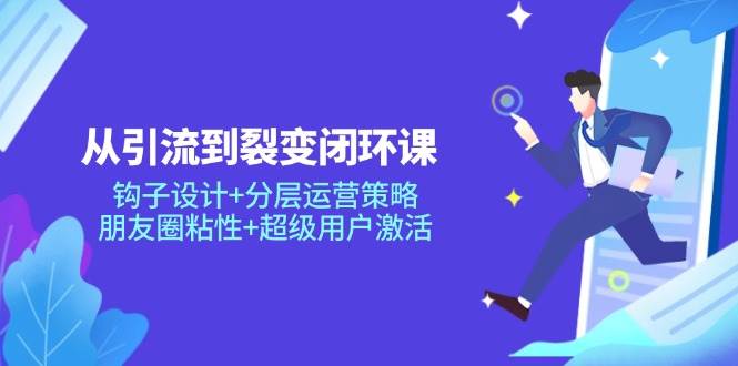 从引流到裂变闭环课：钩子设计+分层运营策略，朋友圈粘性+超级用户激活-创客空间