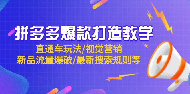 （14681期）拼多多爆款打造教学：直通车玩法/视觉营销/新品流量爆破/最新搜索规则等-创客空间