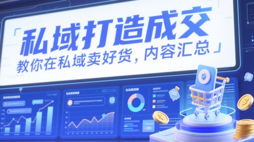 私域打造成交，教你在私域卖好货，内容汇总-创客空间