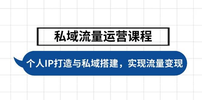私域流量运营课程，个人IP打造与私域搭建，助力学员实现流量变现-创客空间