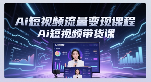Ai短视频流量变现课程，Ai短视频带货课-创客空间