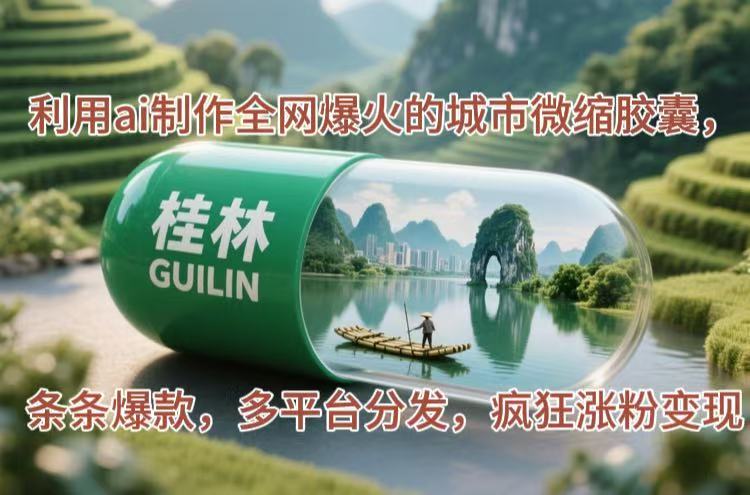 （14704期）利用ai制作全网爆火的城市微缩胶囊，条条爆款，多平台分发，疯狂涨粉变现-创客空间