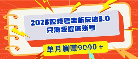 2025年视频号全新玩法3.0，操作爆款门槛低， 团队赋能，单月入9k-创客空间