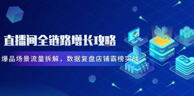 直播间全链路增长攻略，爆品场景流量拆解，数据复盘店铺霸榜实战-创客空间