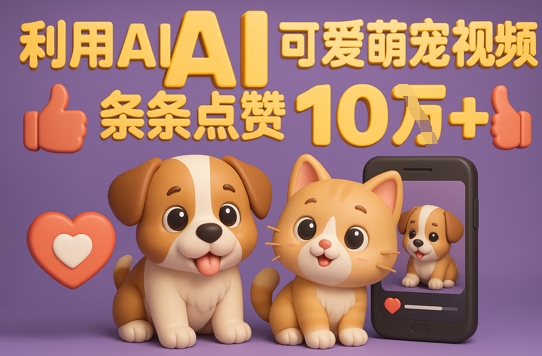 能骗过系统的AI萌宠视频制作全攻略：从0到 2W粉的爆款密码-创客空间
