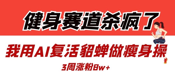 健身赛道杀疯了？我用AI复活貂蝉做瘦身操，3周涨粉8W-创客空间