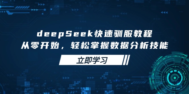 （14536期）deepSeek快速驯服教程，从零开始，轻松掌握数据分析技能-创客空间